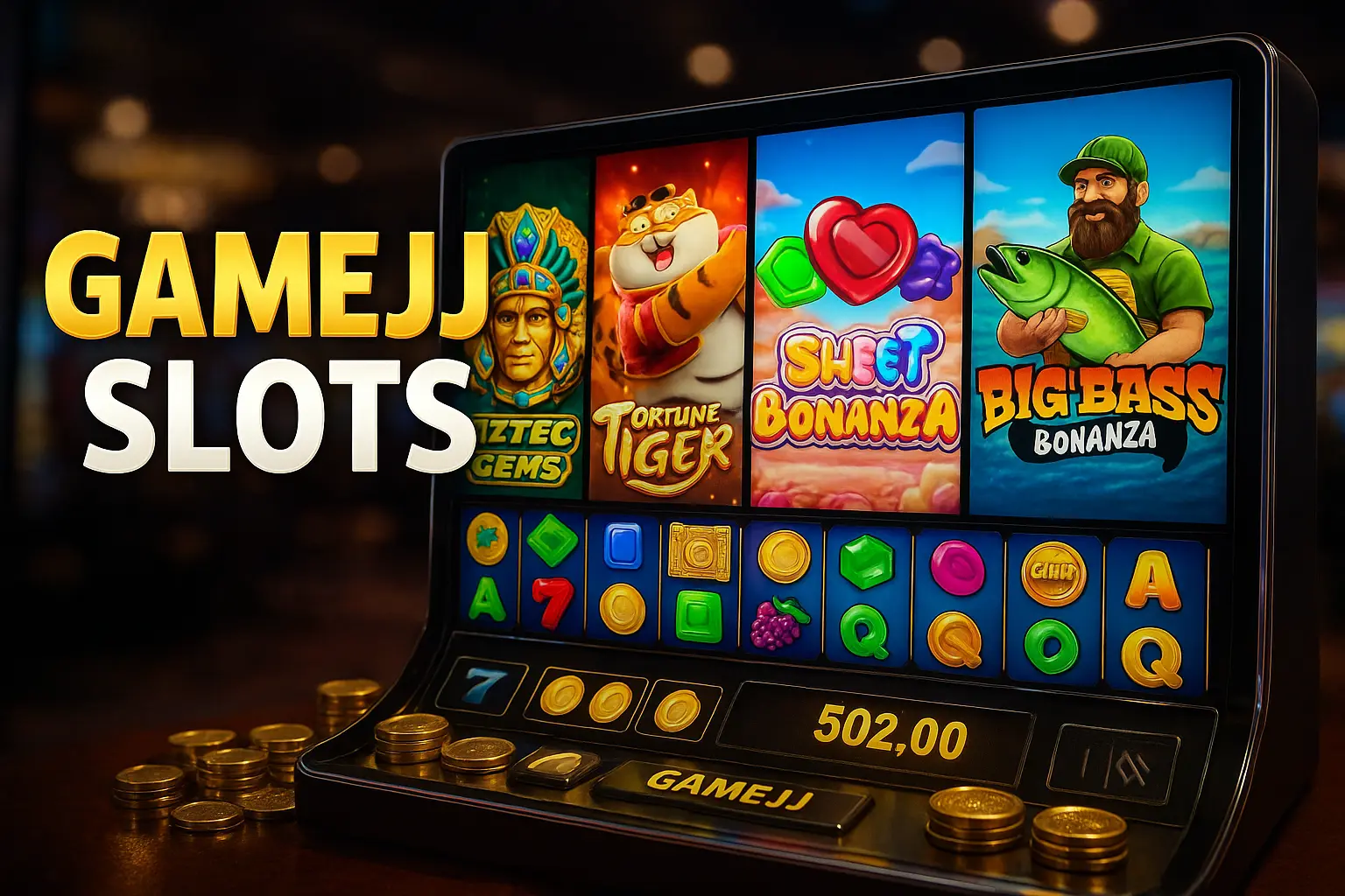 Explore o mundo das slot machines no GAMEJJ Casino